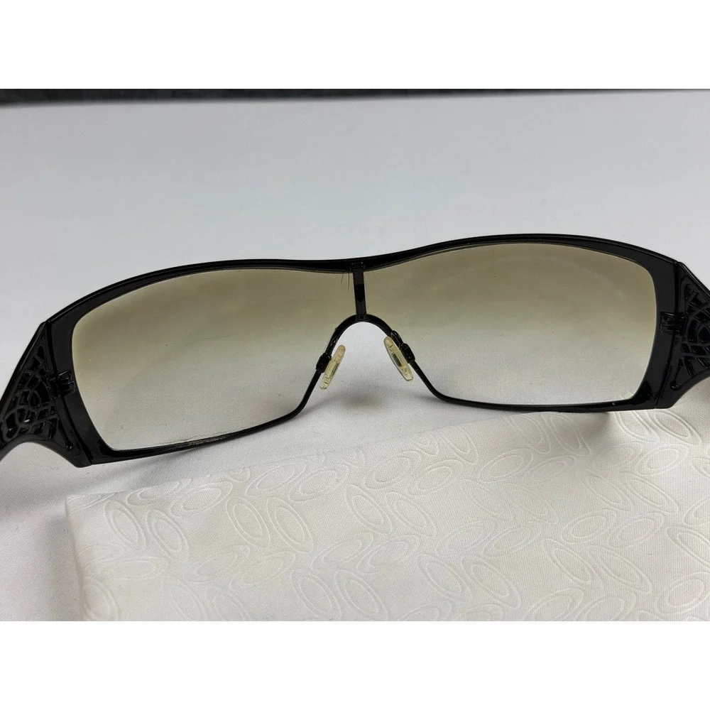 Vintage Oakley Dart Sunglasses Black Gradient Shield Lens Y2K Women Case Bag EUC